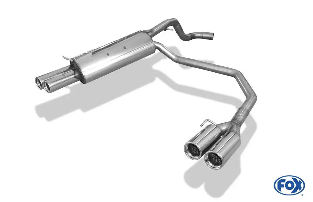 Nur Heute Fox Duplex Auspuff Sportauspuff Sportendschalldämpfer für Audi A3 Typ 8L 2x76