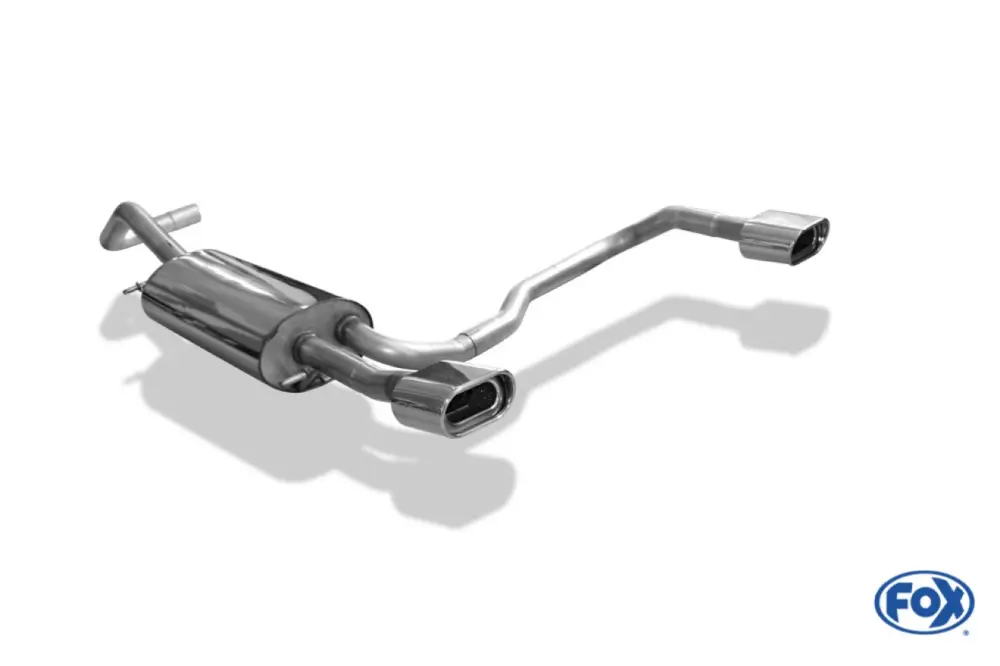 Fox Duplex Auspuff Sportauspuff Endschalldämpfer für Audi A4 Typ B5 135x80 53 Markenprodukt