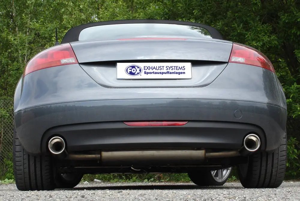 Fox Duplex Auspuff Sportauspuff Endschalldämpfer für Audi TT 8J - Turbo 1x90 Neue Kollektion