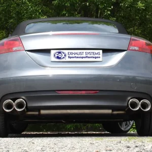 Fox Duplex Auspuff Sportauspuff Endschalldämpfer für Audi TT 8J 3,2 V6 2x100 Begrenztes Angebot