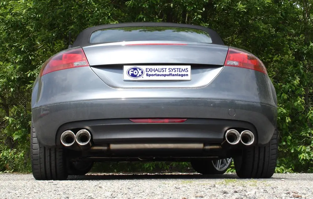 Fox Duplex Auspuff Sportauspuff Endschalldämpfer für Audi TT 8J 3,2 V6 2x100 Begrenztes Angebot