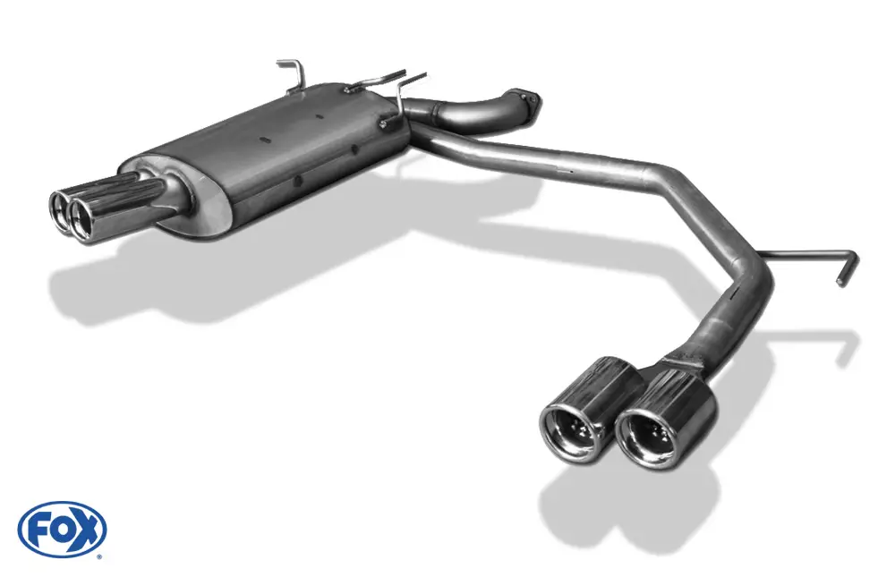 Fox Duplex Auspuff Sportauspuff Endschalldämpfer für BMW E39 520-528 2x76 Typ 13 Neue Ware