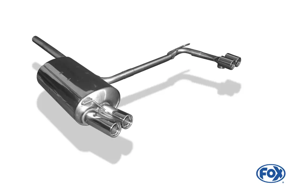 Fox Duplex Auspuff Sportauspuff Endschalldämpfer für BMW E46 2.0l 320d 2x76 Letzte Chance