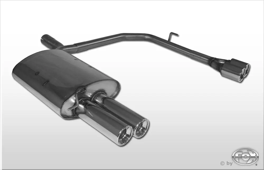 Fox Duplex Auspuff Sportauspuff Endschalldämpfer für BMW E60 2.2 520i 525i 530i Top-Seller