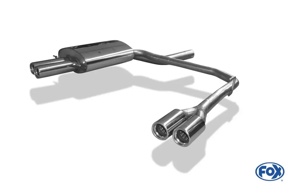 Bestseller Fox Duplex Auspuff Sportauspuff Endschalldämpfer für BMW E60 520d 525d 530d 2x76