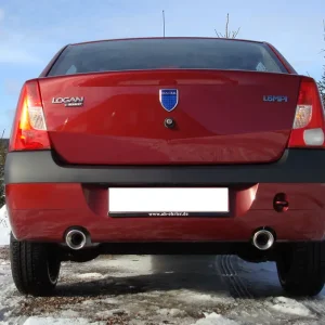 Super-Preis Fox Duplex Auspuff Sportauspuff Endschalldämpfer für Dacia Logan Limo Benzin