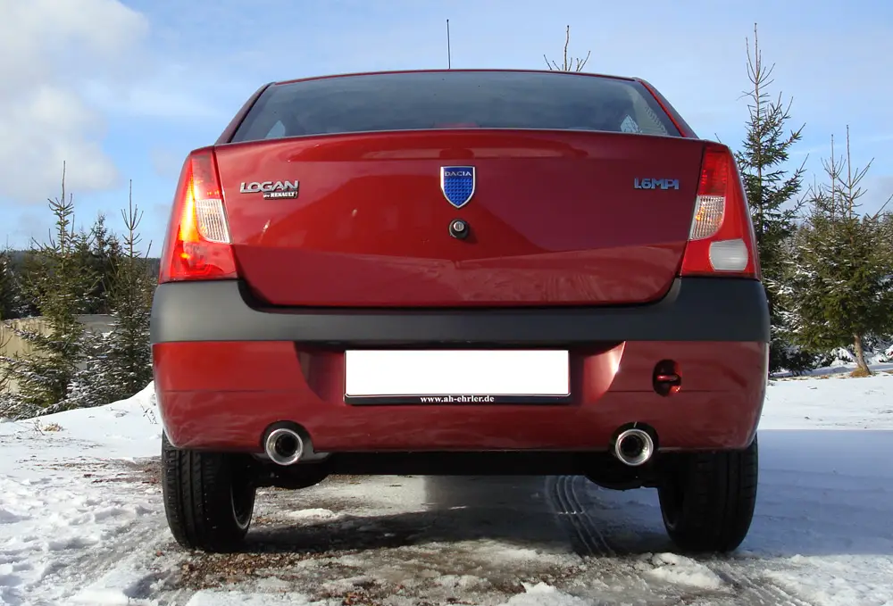 Super-Preis Fox Duplex Auspuff Sportauspuff Endschalldämpfer für Dacia Logan Limo Benzin