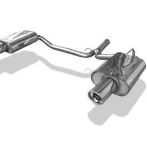 Preiswert Fox Duplex Auspuff Sportauspuff Endschalldämpfer für Honda Accord 7 Typ CL7 2.0l