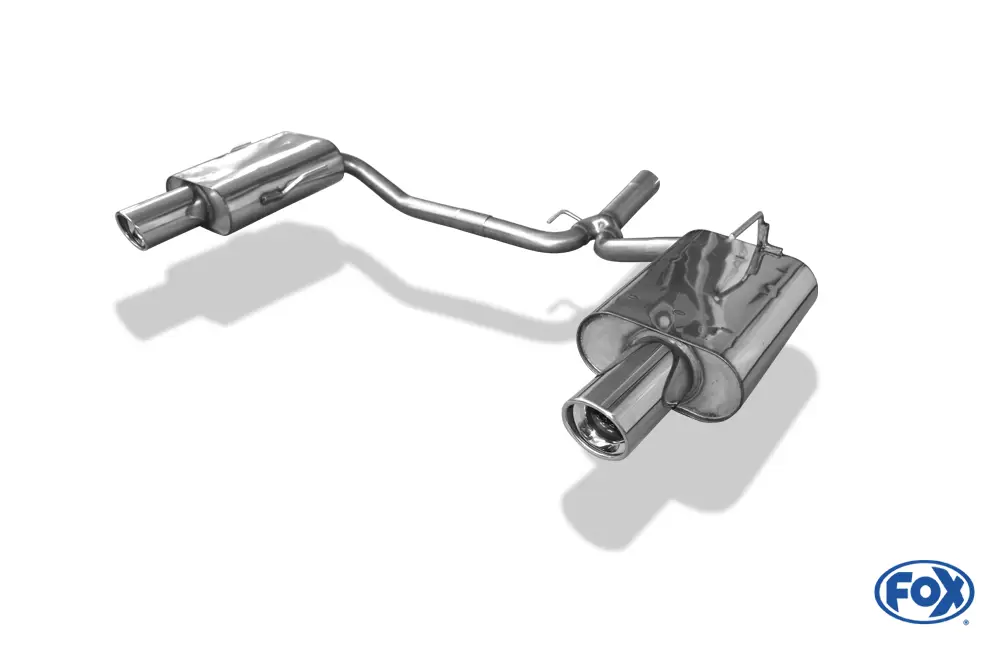 Preiswert Fox Duplex Auspuff Sportauspuff Endschalldämpfer für Honda Accord 7 Typ CL7 2.0l