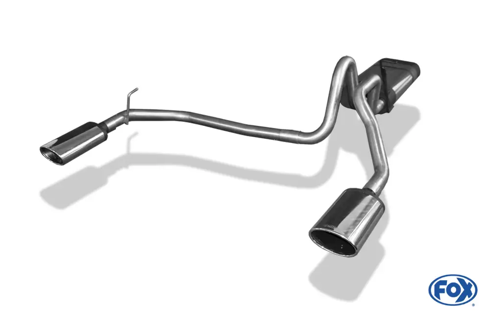 Fox Duplex Auspuff Sportauspuff Endschalldämpfer für Jeep Cherokee/ Liberty KJ Markenprodukt