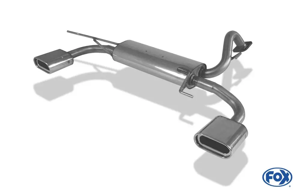 Sichere Zahlung Fox Duplex Auspuff Sportauspuff Endschalldämpfer für Kia Cerato 2.0l 105kW 2.0l