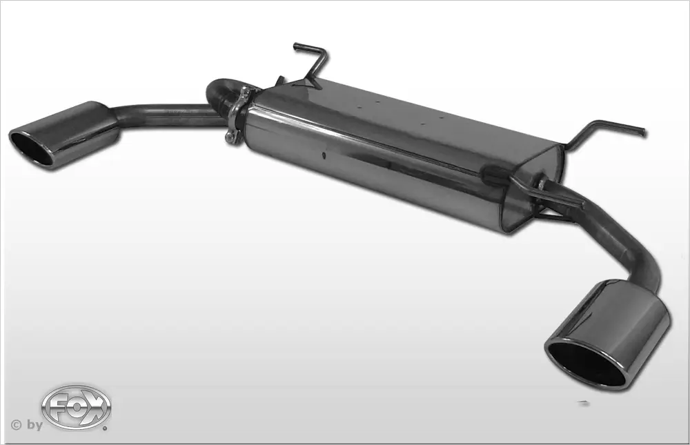 Sichere Zahlung Fox Duplex Auspuff Sportauspuff Endschalldämpfer für Mazda MX5 NB 1,8l