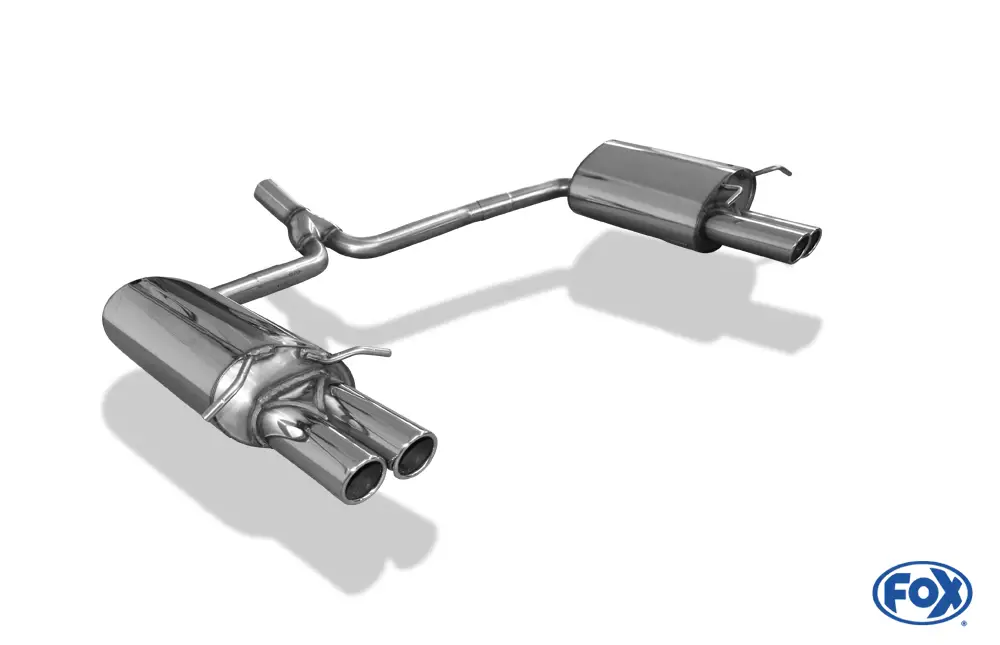 Beliebt Fox Duplex Auspuff Sportauspuff Endschalldämpfer für Mercedes C-Klasse C180 C200