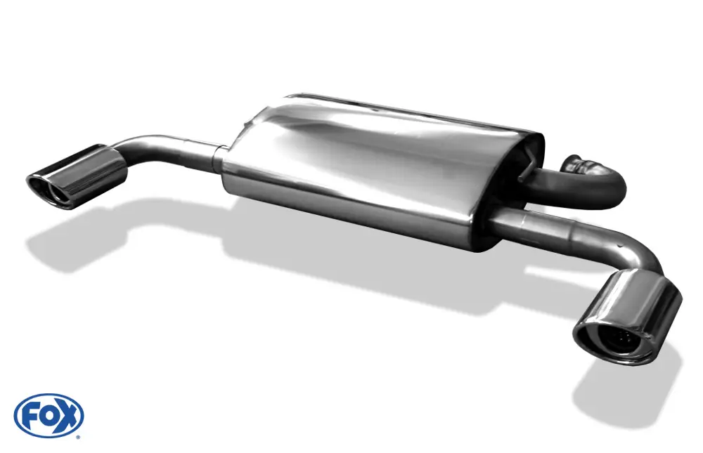 Expressversand Fox Duplex Auspuff Sportauspuff Endschalldämpfer für Mitsubishi Outlander CWO