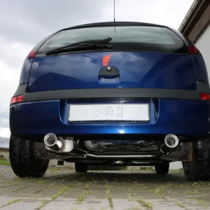 Ausverkauf Fox Duplex Auspuff Sportauspuff Endschalldämpfer für Opel Corsa C 1.8 92kW 1.3 D