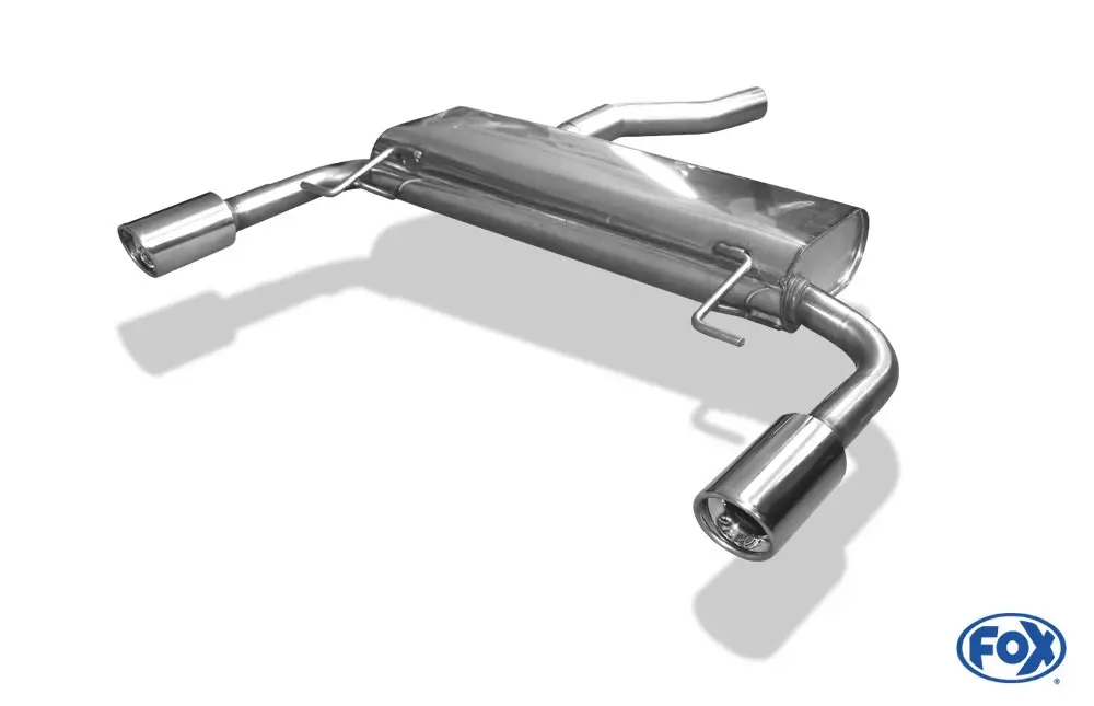 Sichere Zahlung Fox Duplex Auspuff Sportauspuff Endschalldämpfer für Renault Clio 3 B Sport 2.0l