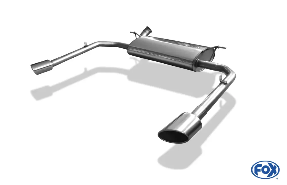 Expressversand Fox Duplex Auspuff Sportauspuff für Renault Laguna III Grandtour 2.0l 150kW