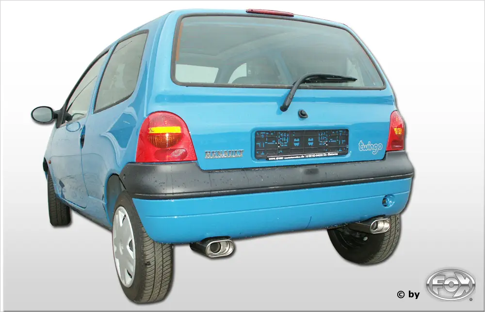 Begrenztes Angebot Fox Duplex Auspuff Sportauspuff Halbanlage für Renault Twingo C06 1.2l 55kW