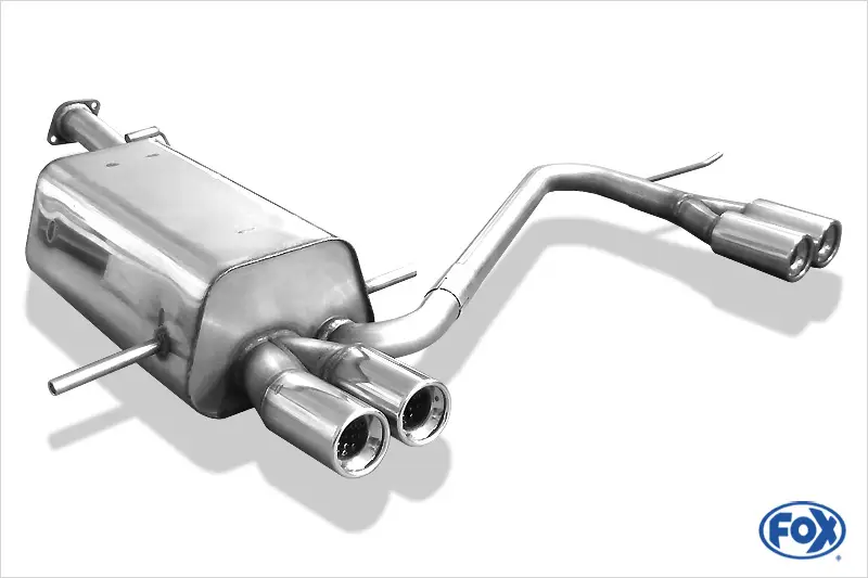 Heißes Angebot Fox Duplex Auspuff Sportauspuff Endschalldämpfer für Subaru Impreza Typ GD/ GG