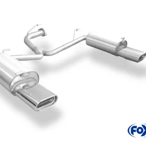 Abverkauf Fox Duplex Auspuff Sportauspuff Endschalldämpfer für Toyota Avensis T25 Benzin