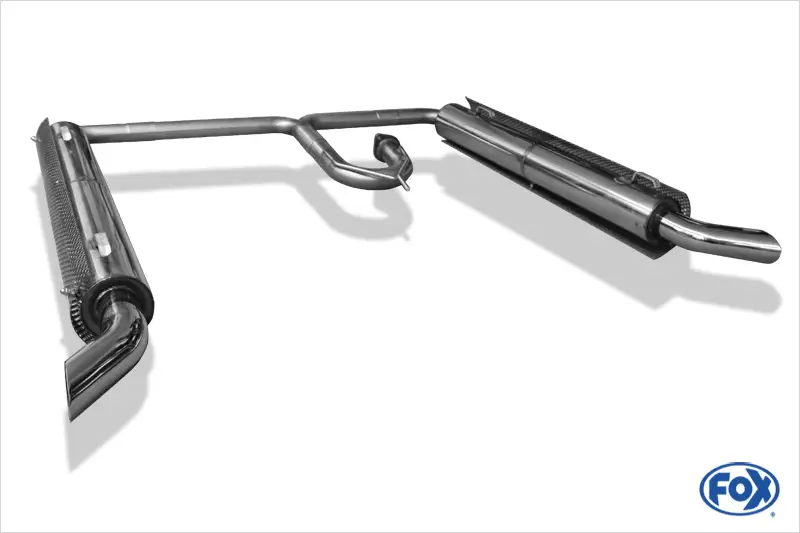 Schneller Versand Fox Duplex Auspuff Sportauspuff für Toyota Hilux Double Cap 3.0l D