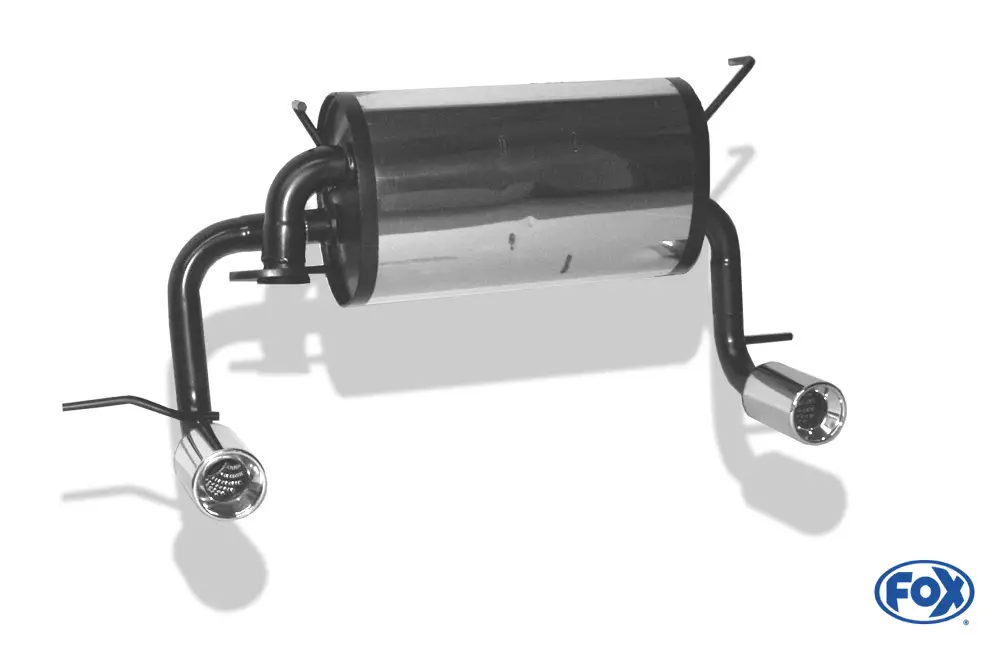Echt Fox Duplex Auspuff Sportauspuff Endschalldämpfer für Toyota MR2 Typ W3 1.8l