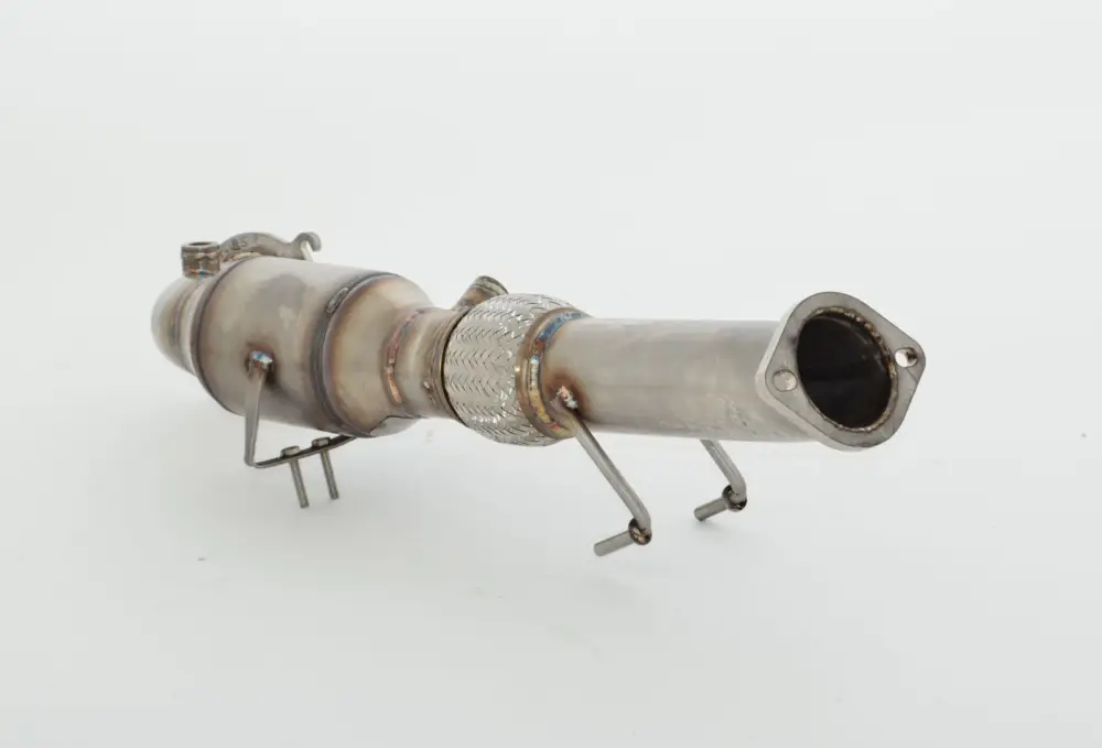 Friedrich Motorsport 76mm Downpipe + 200 Zellen HJS Sport-Kat für Ford Kuga II Solange Der Vorrat Reicht