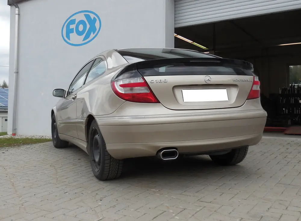 Fox Auspuff Sportauspuff für Mercedes C-Klasse CL203 1.8l 105kW Top-Angebot