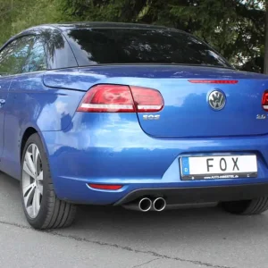 Begrenztes Angebot Fox Auspuff Sportauspuff Komplettanlage für VW Eos 1F - Facelift 1.4l TSI