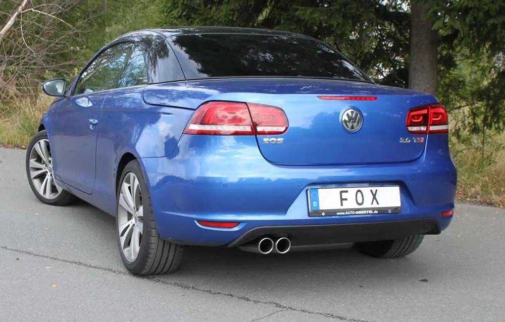 Begrenztes Angebot Fox Auspuff Sportauspuff Komplettanlage für VW Eos 1F - Facelift 1.4l TSI