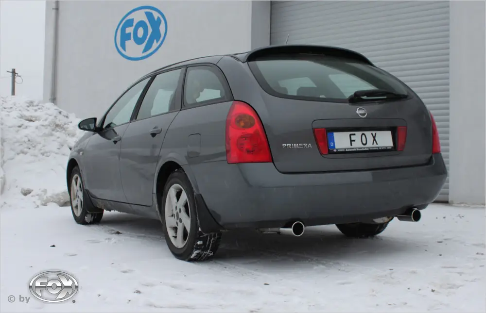 Echt Fox Duplex Auspuff Sportauspuff für Nissan Primera P12 Traveller 1.8l 85kW 2.0