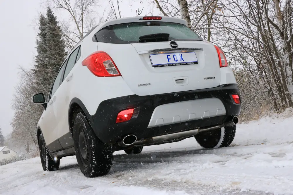 Must-Have Fox Duplex Auspuff Sportauspuff Komplettanlage für Opel Mokka 4x4 1.4l 103kW