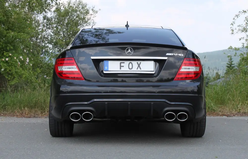 Fox Auspuff Sportauspuff Duplex Sportendschalldämpfer für Mercedes C-Klasse Nur Für Kurze Zeit