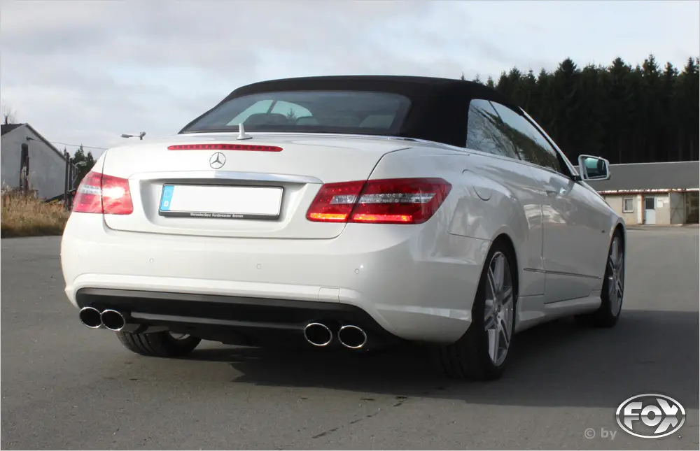 Beliebt Fox Duplex Auspuff Sportauspuff Endschalldämpfer für Mercedes E-Klasse Cabrio