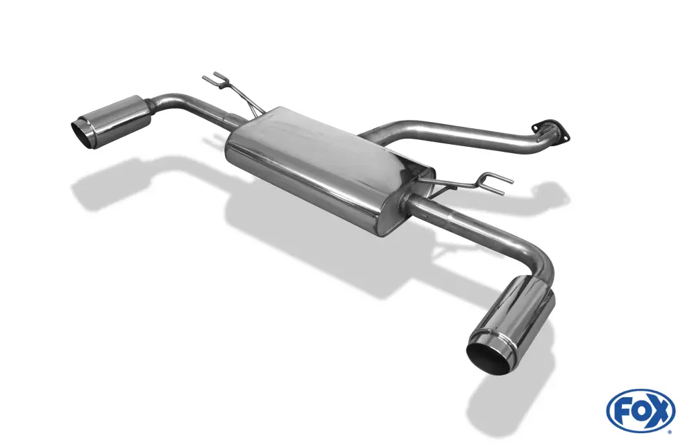 Beliebt Fox Duplex Auspuff Sportauspuff Endschalldämpfer für Hyundai i30 Turbo 1.6l
