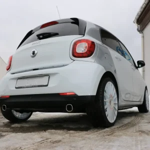 Zertifiziert Fox Duplex Auspuff Sportauspuff Endschalldämpfer für Smart Forfour 453 1.0l 52kW