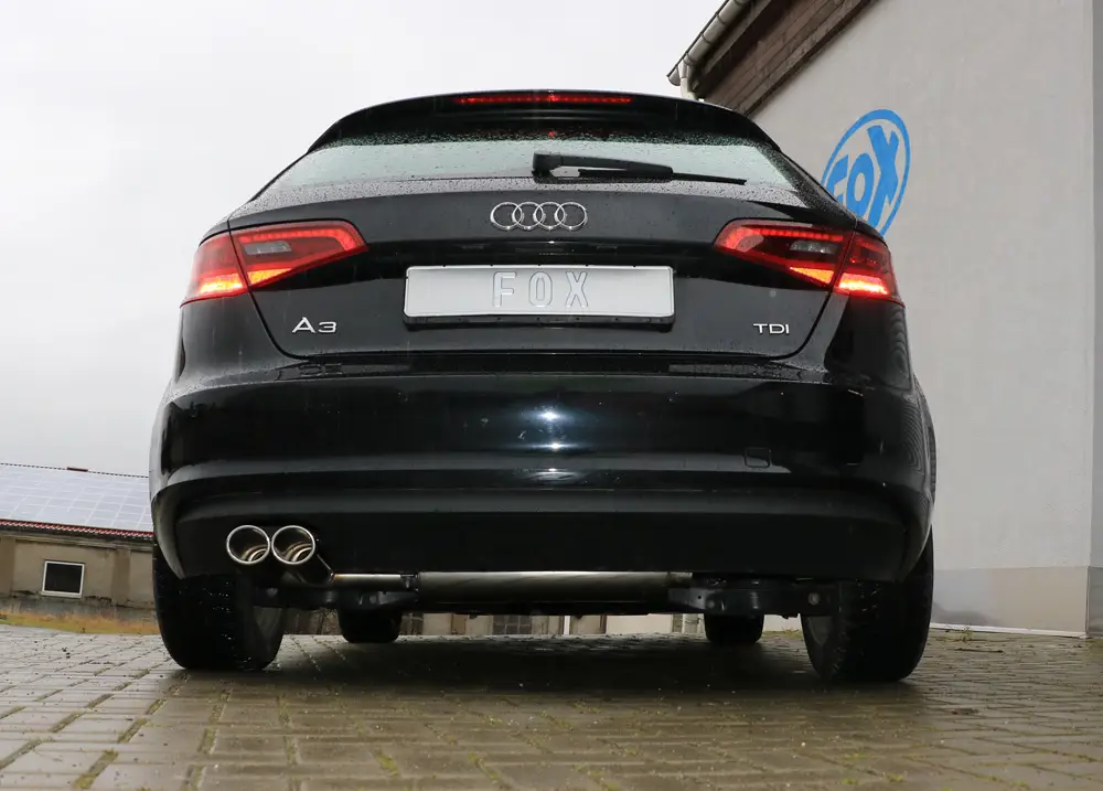 Saisonangebot Fox Auspuff Sportauspuff Sportendschalldämpfer für Audi A3 8V Sportback 1.4 TFSI