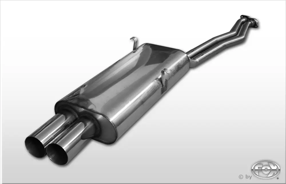 Online Kaufen Fox Auspuff Sportauspuff Endschalldämpfer für BMW E30 320i/ 325i Facelift 2,0l