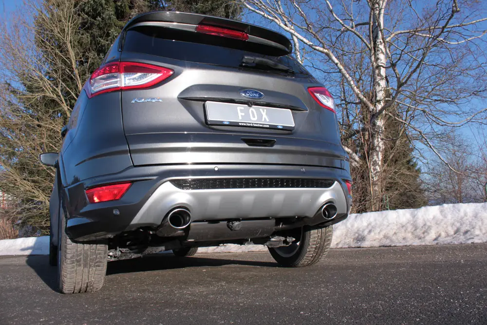 Solange Der Vorrat Reicht Fox Duplex Auspuff Sportauspuff für Ford Kuga 2 4x4 2.0l D 100/103/110/120/132kW