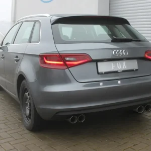 Echt Fox Auspuff Duplex Sportauspuff Sportendschalldämpfer für Audi A3 8V Sportback