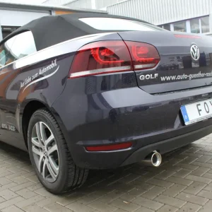 Neue Ware Fox Auspuff Sportauspuff für VW Golf VI Cabrio 1.2l 77kW 1.4l 90/115kW