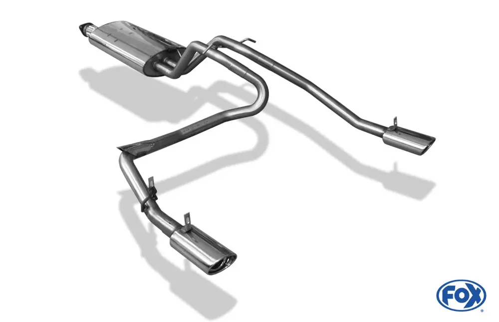 Begrenztes Angebot Fox Duplex Auspuff Sportauspuff für Jeep Grand Cherokee WH 3.0l CRD 160kW