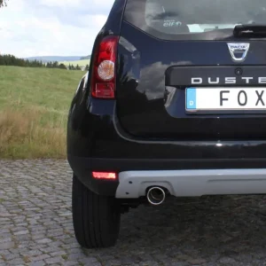 Neue Ware Fox Auspuff Sportauspuff Endschalldämpfer für Dacia Duster 4x2 1.6l 77kW 1.5l