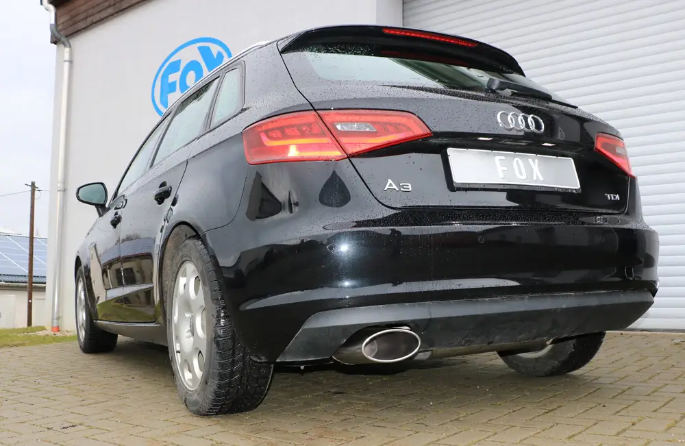 Angebot Fox Auspuff Sportauspuff Sportendschalldämpfer für Audi A3 8V Sportback 1.4 TFSI