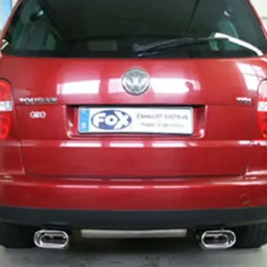 Neuheit Fox Duplex Auspuff Sportauspuff Endschalldämpfer für VW Touran 1,4l 1,6l 1,9l