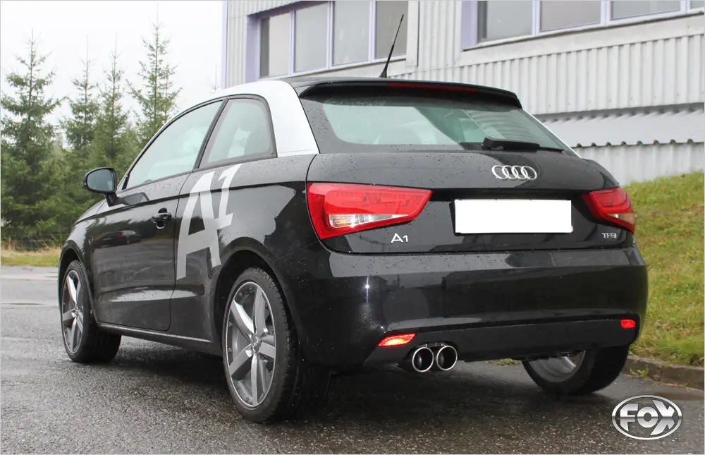 Heißes Angebot Fox Auspuff Sportauspuff Endschalldämpfer für Audi A1 Sportback 1.4l 90/136kW