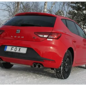 Angebot Fox Duplex Auspuff Sportauspuff Endschalldämpfer für Seat Leon 5F 1,2l 63/77kW