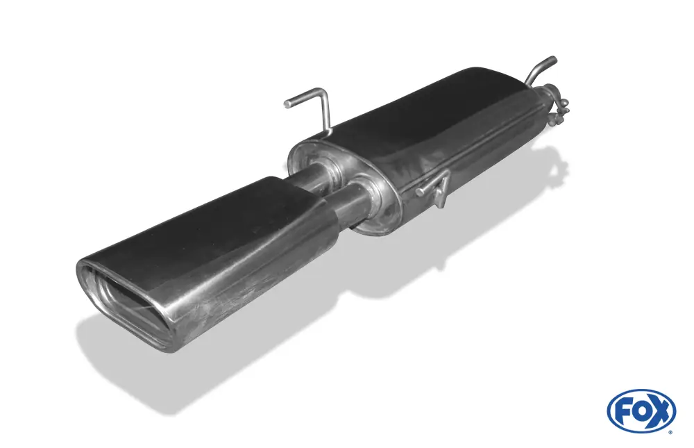 Neue Ware Fox Auspuff Sportauspuff Endschalldämpfer für Opel Astra F Stufenheck 1,4l