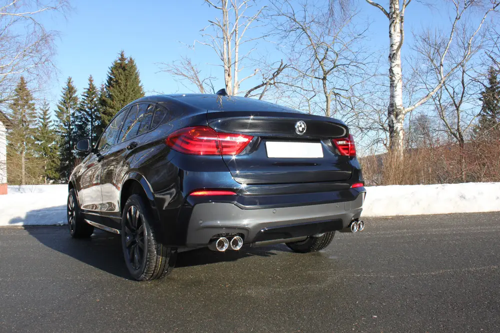 Fox Duplex Auspuff Sportauspuff Endschalldämpfer für BMW X4 F26 - 35i Echt
