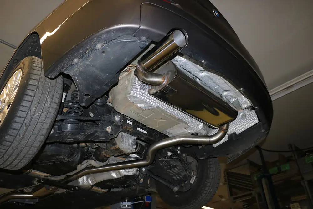 Fox Auspuff Sportauspuff Endschalldämpfer für BMW F30/31 - 316i 1.6l 100kW Echt